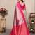 pink  soft art silk banarasi jacuard work designer party wear saree with unstitched blouse piece