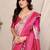 pink  soft art silk banarasi jacuard work designer party wear saree with unstitched blouse piece