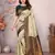 pista green   soft art silk banarasi jacuard work designer party wear saree with unstitched blouse piece