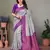 sky purple  soft art silk banarasi jacuard work designer party wear saree with unstitched blouse piece