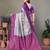 sky purple  soft art silk banarasi jacuard work designer party wear saree with unstitched blouse piece