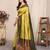 yellow green  soft art silk banarasi jacuard work designer party wear saree with unstitched blouse piece