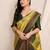 yellow green  soft art silk banarasi jacuard work designer party wear saree with unstitched blouse piece