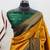 gold green  soft art silk banarasi jacuard work designer party wear saree with unstitched blouse piece