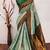 light pista green  soft art silk banarasi jacuard work designer party wear saree with unstitched blouse piece