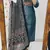 Floral embroidered u neck  cotton kurta trouser & dupatta set