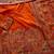 Orange plain silk silk-sarees saree with blouse