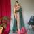 Green plain silk blend patola-saris saree with blouse