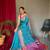 Blue plain silk blend patola-saris saree with blouse