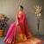 Pink plain silk blend silk-blend-sarees saree with blouse
