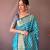 Blue plain silk blend silk-blend-sarees saree with blouse