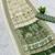 white & green color linen cotton digital print saree