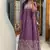 Floral embroidered round neck  cotton kurta & trouser set
