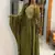 Floral embroidered u neck  cotton kurta trouser & dupatta set