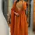 Floral embroidered u neck  cotton kurta trouser & dupatta set