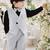 Boys grey mpoted laycra shirt cotton blend set with trouser party wear suit