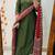 Floral embroidered v neck pure cotton kurta trouser & dupatta set
