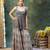 Grey embroidered georgette sharara set