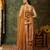 Rust orange embroidered raw silk kurta set