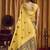 Yellow khadi cotton saree with elegant jhallar border saree