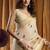 Beige khadi cotton saree with elegant jhallar border saree