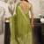 Olive khadi cotton saree with elegant jhallar border saree