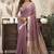 Mauve khadi cotton saree with elegant jhallar border saree
