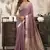 Mauve khadi cotton saree with elegant jhallar border saree