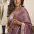 Mauve khadi cotton saree with elegant jhallar border saree