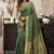 Green khadi cotton saree with elegant jhallar border saree