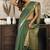 Green khadi cotton saree with elegant jhallar border saree