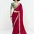 Maroon fancy beautified with sequins ,dhaga ,thread embroidered work saree