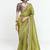 Olive fancy beautified with sequins ,dhaga ,thread embroidered work saree