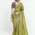 Olive fancy beautified with sequins dhaga thread embroidered work saree