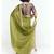 Olive fancy beautified with sequins ,dhaga ,thread embroidered work saree