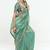 Turquise fancy beautified with sequins ,dhaga ,thread embroidered work saree