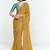 Mustard fancy beautified with sequins ,dhaga ,thread embroidered work saree
