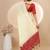 Cream georgette saree with siroski work and bandhni print pallu and blouse