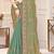 Green color heavy coding zarkan embroidered work satin silk saree sari