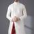 White embroidered dupion silk kurta