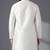 White embroidered dupion silk kurta