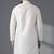 White embroidered dupion silk kurta