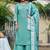 Women Floral Embroidered Empire Thread Work Roman Slik  Kurta  Pant & With Dupatta