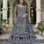 blue net anarkali gown with dori stone work- Full Stitched free size