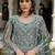 sea green net dori stone work anarkali suit