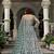 sea green net dori stone work anarkali suit