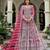 Rani pink dori stonw work net fabric full stitched wedding party wear anarkali gown salwar suit with net dupatta