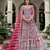 pink net anarkali gown with dori stone work- Full Stitched free size