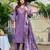 Women Floral Embroidered Empire Thread Work Roman Slik Kurta Pant With Dupatta