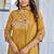 Women Floral Embroidered Empire Thread Work Dhabu Cotton Kurta Pant With Dupatta